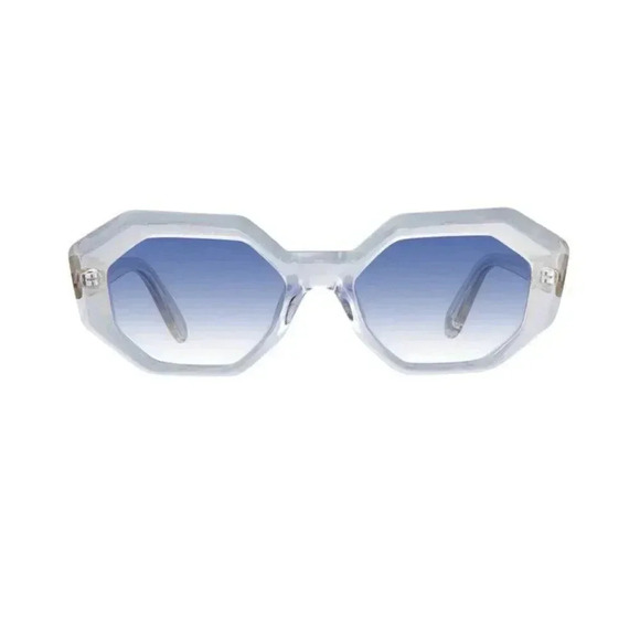 Garrett Leight Sunglasses Jaqueline Semi Flat Ultra Marine Gradient Luxury New - Picture 1 of 12